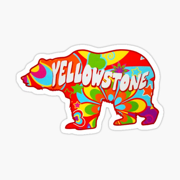 Tie Dye Yellowstone National Park Bear Sticker