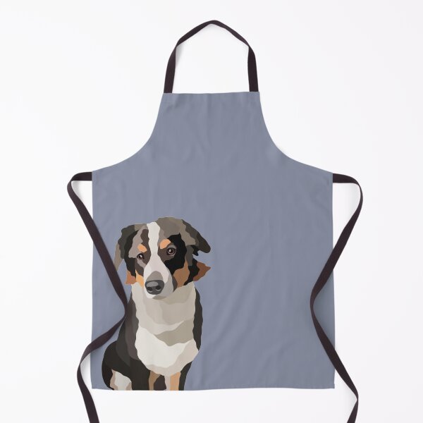 Item preview, Tricolor Australian Shepherd Dog Portrait Digital Illustration designed and sold by sherylwylie.