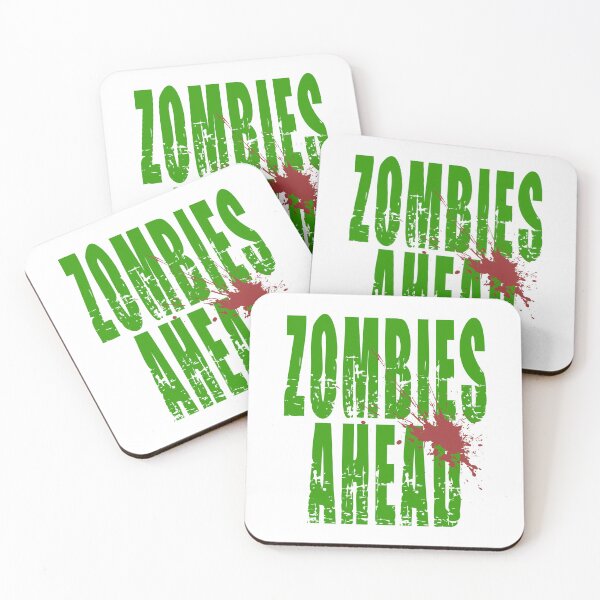 Item preview, Zombies Ahead Distressed Font Blood Splatter designed and sold by Nathalie Aynié.