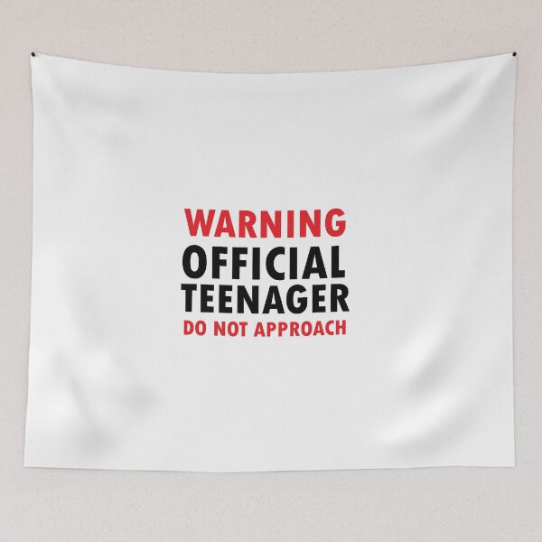 Item preview, Warning Official Teenager Do Not Approach, warning official teenager, super funny gift, mom dad grandma aunt, uncle boy, attitude funny gift idea, boy-girl mom dad designed and sold by adjamine.