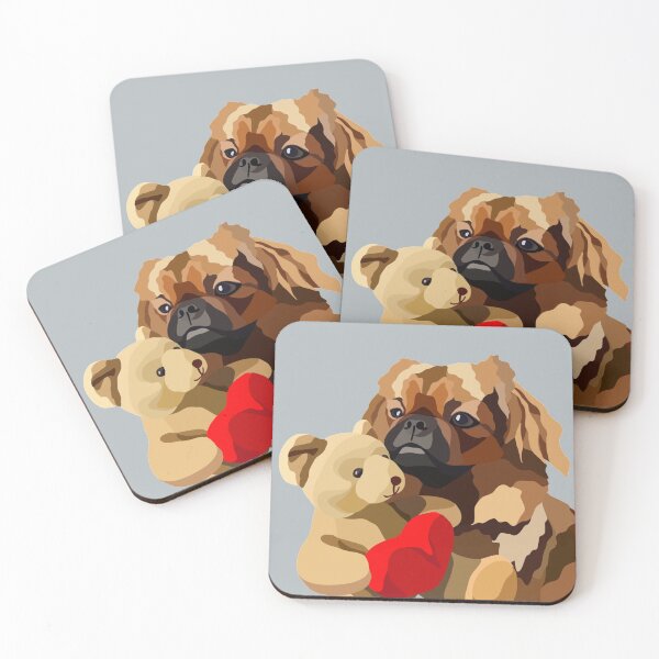 Item preview, Pekingnese and Teddy Bear Dog Portrait Digital Illustration designed and sold by sherylwylie.