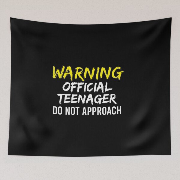Item preview, Warning Official Teenager Do Not Approach, warning official teenager, super funny gift, mom dad grandma aunt, uncle boy, attitude funny gift idea, boy-girl mom dad designed and sold by adjamine.