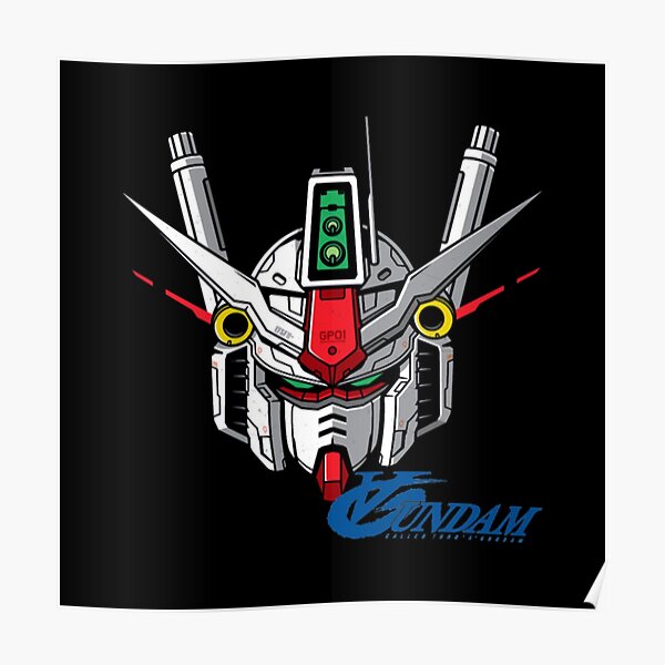 Poster Version De Pixeles De Gundam Head De Vanhand Redbubble