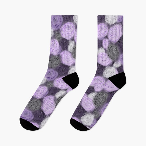Item preview, Purple roses fluid floral pattern  designed and sold by Mashusha-art.
