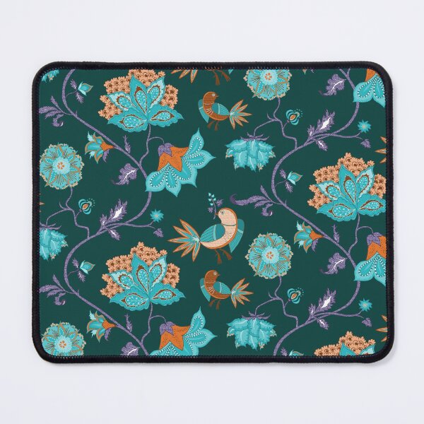 Item preview, Exotic chintz with bird - teal designed and sold by kobyakov.