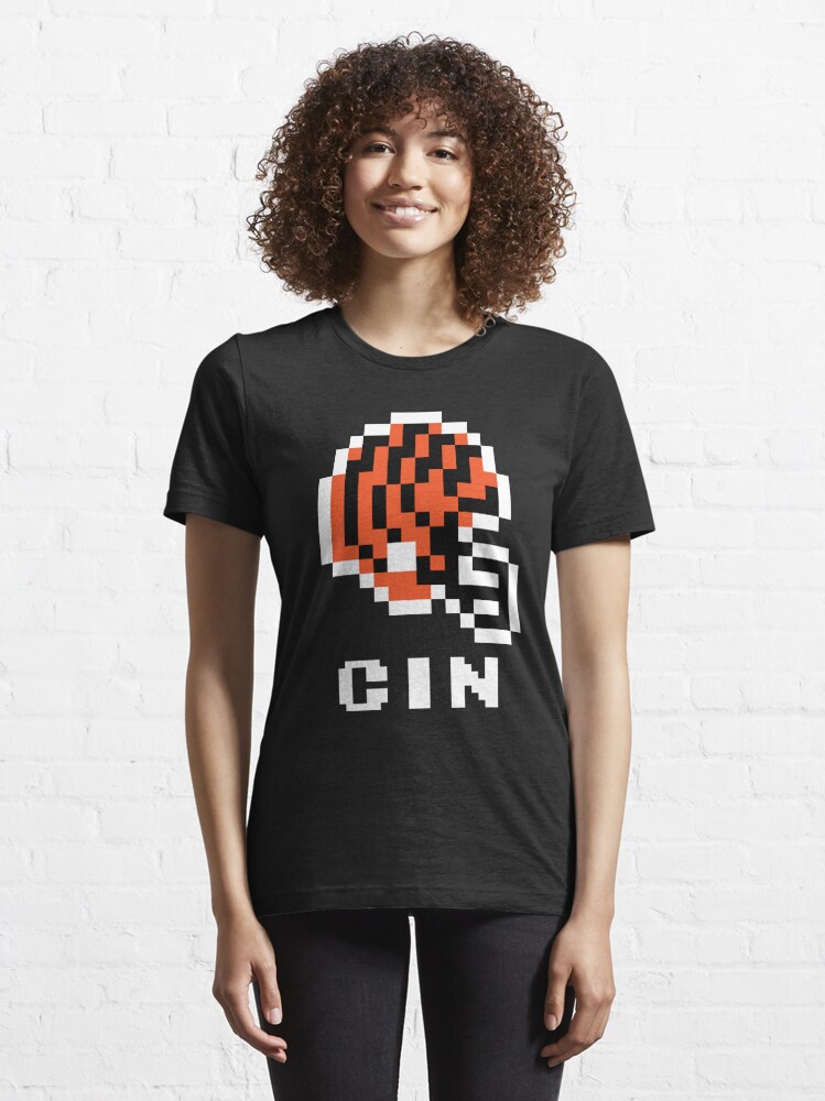 Cincinnati Bengals (Tecmo Super Bowl Football Helmet) Essential T-Shirt  for Sale by TheArmorsmith