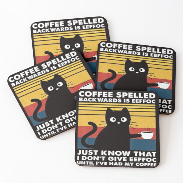 Item preview, Coffee Spelled Backwards Is Eeffoc Cats Drink Coffee Funny T-Shirt designed and sold by aramida.