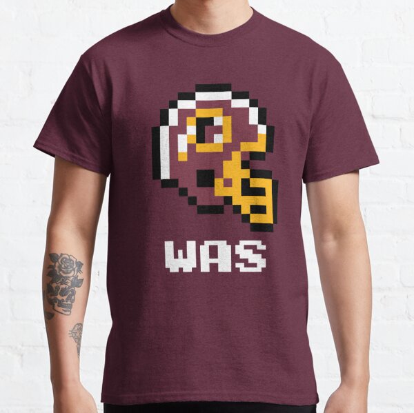 Retro (8-bit) Helmet T-Shirt for Washington Football Fans