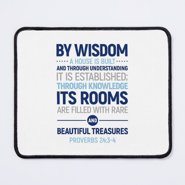 Item preview, By Wisdom A House Is Built And Through Understanding, Proverbs 24:3-4, Scripture Art, Housewarming Gift, Home Decor designed and sold by aenaonartwork.