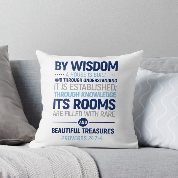 Item preview, By Wisdom A House Is Built And Through Understanding, Proverbs 24:3-4, Scripture Art, Housewarming Gift, Home Decor designed and sold by aenaonartwork.