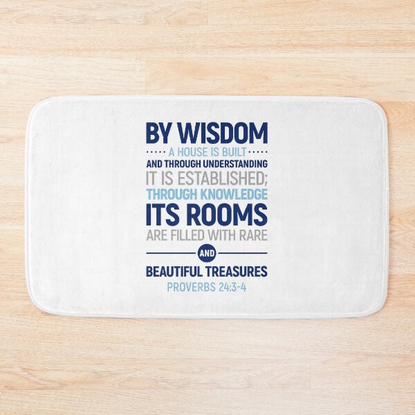 Item preview, By Wisdom A House Is Built And Through Understanding, Proverbs 24:3-4, Scripture Art, Housewarming Gift, Home Decor designed and sold by aenaonartwork.