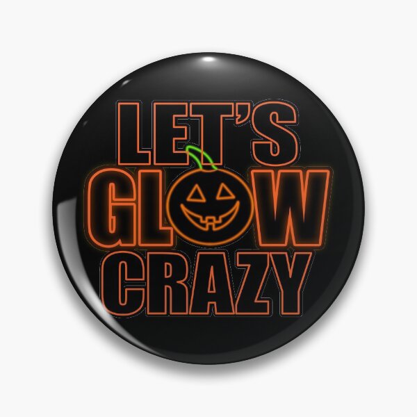 Item preview, Let's Glow Crazy Orange Pumpkin Head designed and sold by that5280lady.