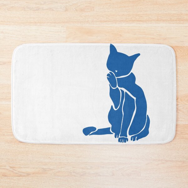 Item preview, Matisse's Cat Var. 1 in Blue designed and sold by ECMazurDesign.