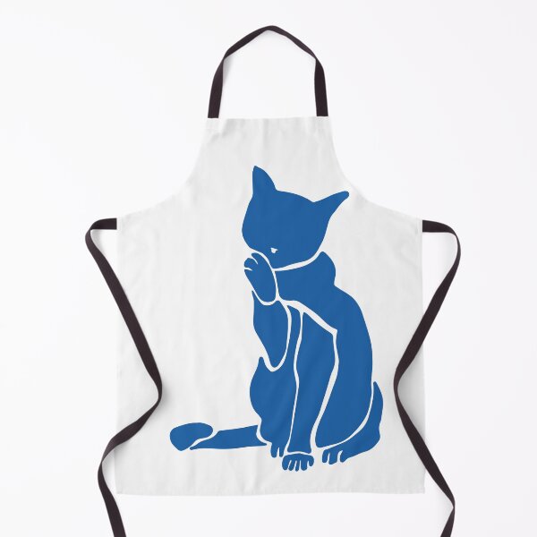 Artikelvorschau, Matisses Katze Var. 1 in Blau entworfen und verkauft von ECMazurDesign.
