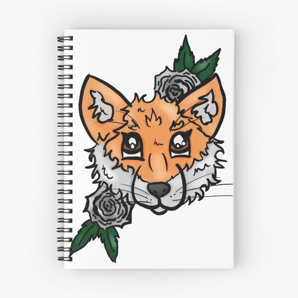 Item preview, Fox and White Roses  designed and sold by BioLushGraphics.