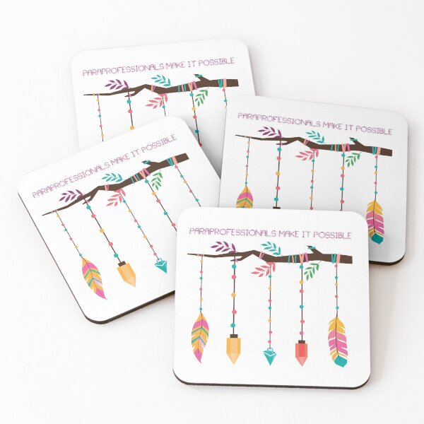 Item preview, Paraprofessionals Make It Possible Boho Feathers and Crystals designed and sold by Kirsten Uecker.
