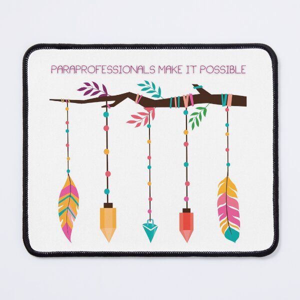 Item preview, Paraprofessionals Make It Possible Boho Feathers and Crystals designed and sold by Kirsten Uecker.