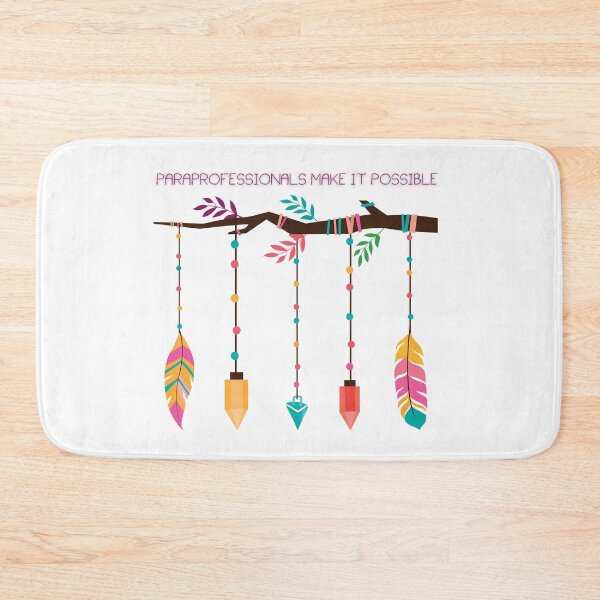 Item preview, Paraprofessionals Make It Possible Boho Feathers and Crystals designed and sold by Kirsten Uecker.