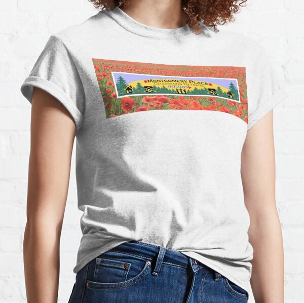 75th Anniversary of Montgomery Place Saskatoon - Logo with Poppies Classic T-Shirt