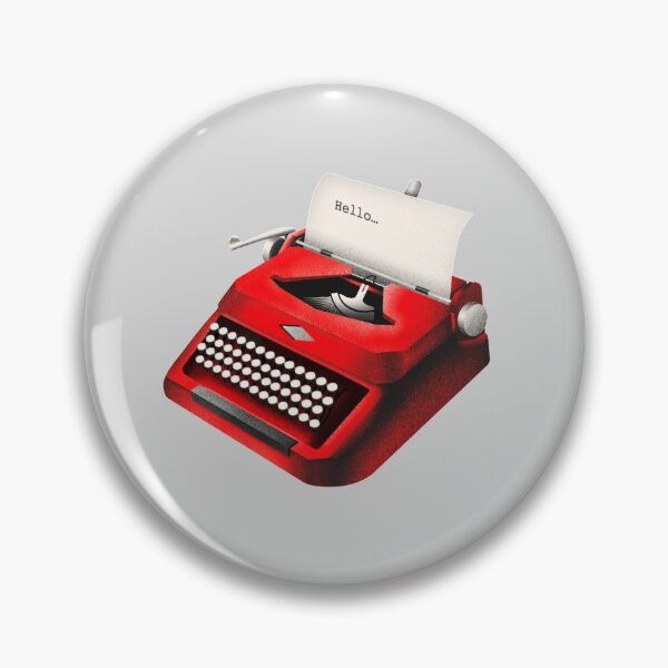 Item preview, Red Retro Typewriter with Hello message designed and sold by Juliarch.