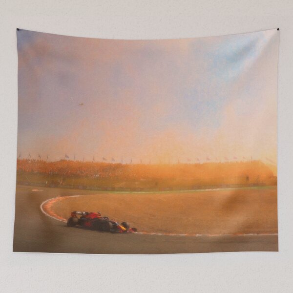 Item preview, Formula 1 Zandvoort Dutch GP - Max Verstappen Victory Lap Watercolor designed and sold by Nolopola.
