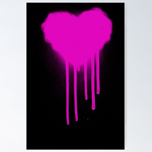 Item preview, Drippy Graffiti Heart Pink designed and sold by that5280lady.