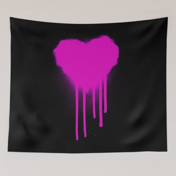Item preview, Drippy Graffiti Heart Pink designed and sold by that5280lady.