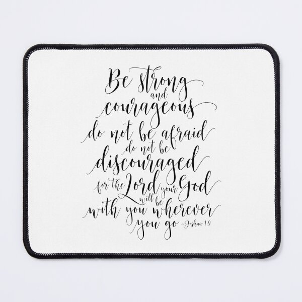 Item preview, Be Strong And Courageous, Joshua 1:9, Bible Verse, Calligraphy Scripture designed and sold by aenaonartwork.