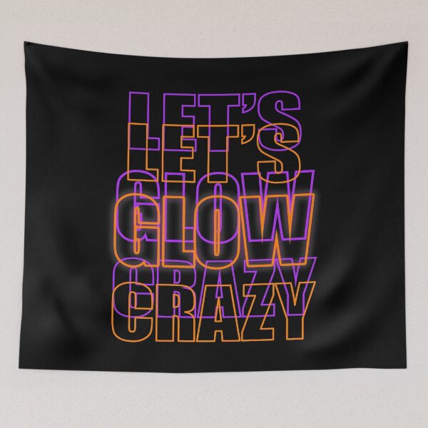 Item preview, Let's Glow Crazy Orange and Purple designed and sold by that5280lady.