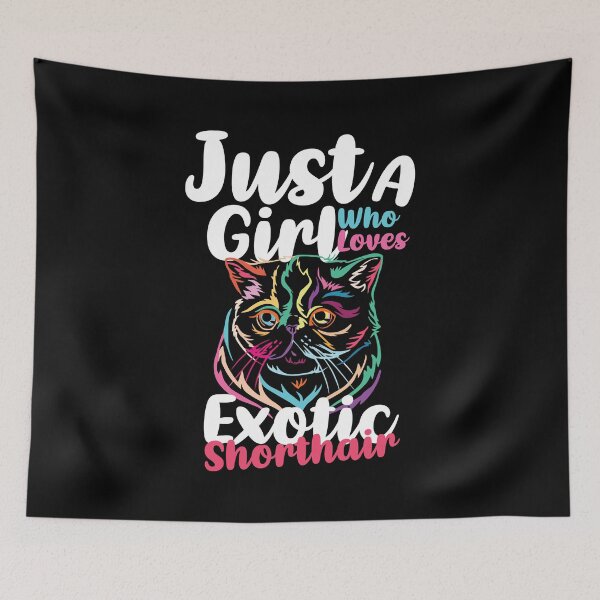 Item preview, Just A Girl Who Loves exotic shorthair - Funny Cat colored Gift designed and sold by Usoubmaster.