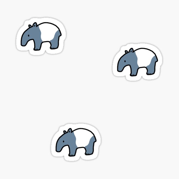 Item preview, Adorable Mini Tapir Animal Sticker Pack designed and sold by mini-stickers.