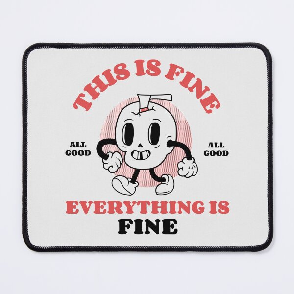 Item preview, This Is Fine, Everything Is Fine - Retro Cartoon Skull designed and sold by MnEmzStudio.