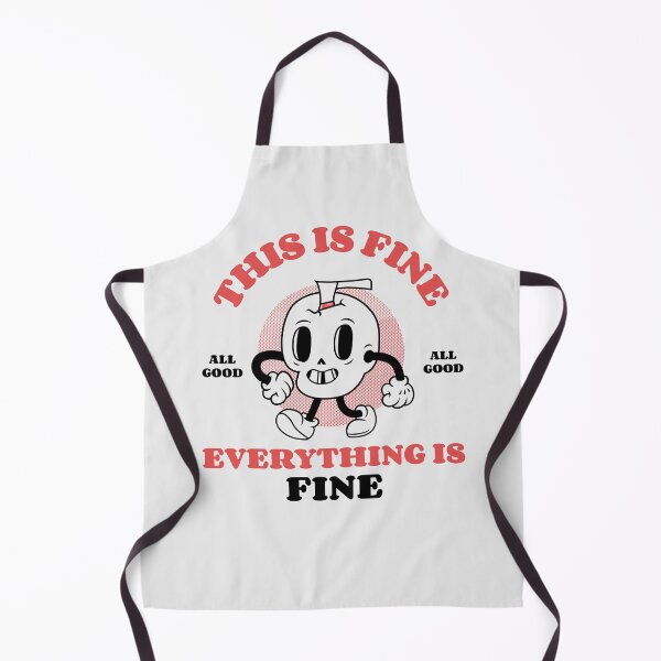 Item preview, This Is Fine, Everything Is Fine - Retro Cartoon Skull designed and sold by MnEmzStudio.
