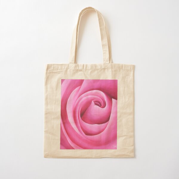 Pink Rose Cotton Tote Bag