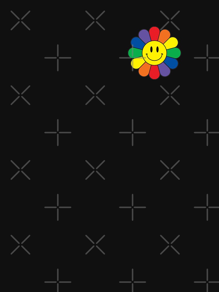 Rainbow Retro Smiley Face Flower Poster for Sale by HumanNation