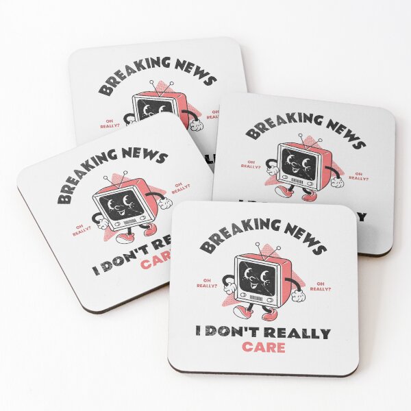Item preview, Funny Retro Cartoon TV Breaking News I Don't Really Care designed and sold by MnEmzStudio.