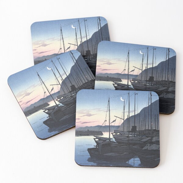 Item preview, Sail boats in a harbor by moonlight designed and sold by wakingupvintage.