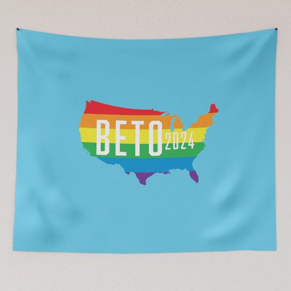 Item preview, Beto 2024 LGBTQ / LGBT Rainbow Flag: Beto Orourke For Texas Governor designed and sold by YikesForever.
