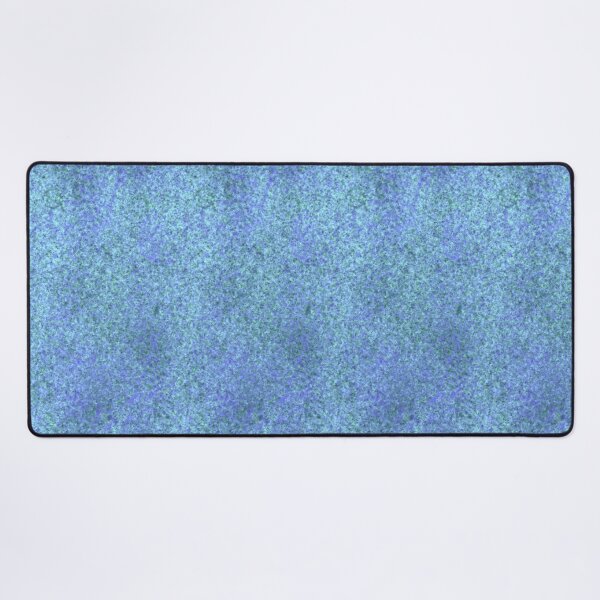 Light Snowfall ~ Blue and Green Abstract Fractal Art Desk Mat