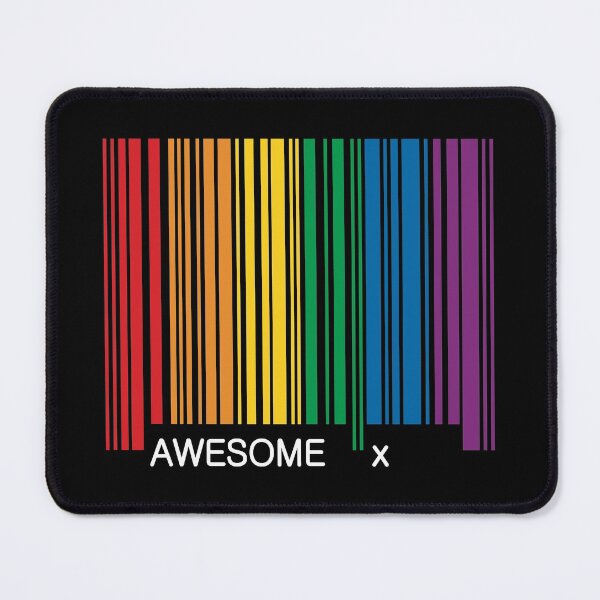 Item preview, Awesome Gay Pride Barcode Graphic designed and sold by iscaStudioArt.