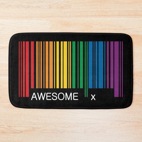 Item preview, Awesome Gay Pride Barcode Graphic designed and sold by iscaStudioArt.