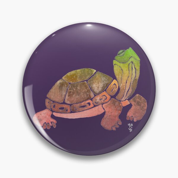Item preview, Relaxed Rasta Turtle in Watercolor designed and sold by Yayilustra.
