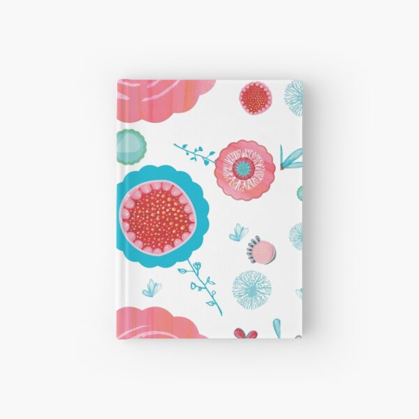 Contemporary Flowers - White Hardcover Journal