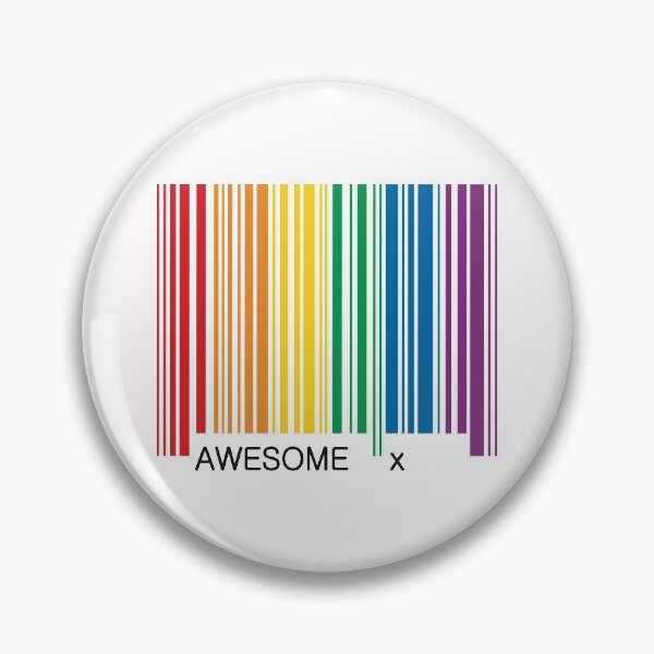 Item preview, Awesome Gay Pride Barcode Graphic designed and sold by iscaStudioArt.