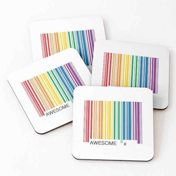 Item preview, Awesome Gay Pride Barcode Graphic designed and sold by iscaStudioArt.