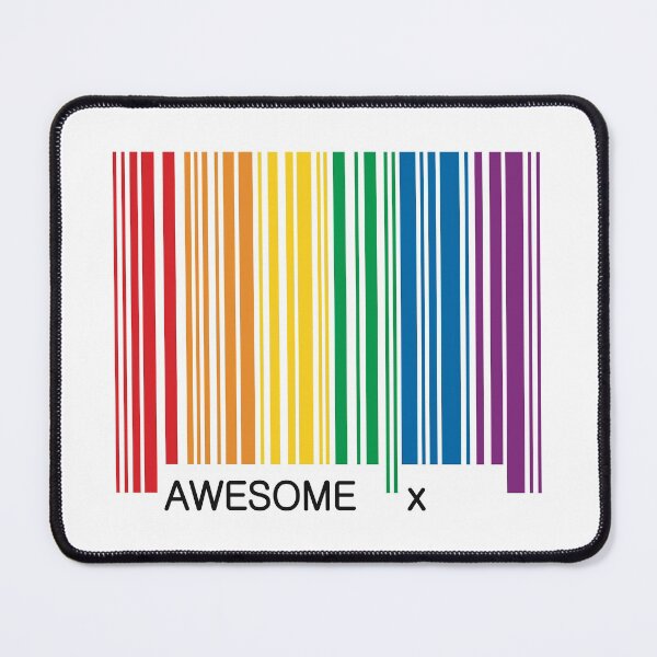 Item preview, Awesome Gay Pride Barcode Graphic designed and sold by iscaStudioArt.