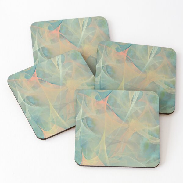 Item preview, Opalized Plasma ~ Green and Peach Abstract Fractal Art designed and sold by Ascension Vibrations.