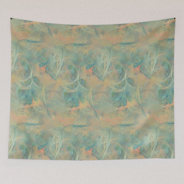 Item preview, Opalized Plasma ~ Green and Peach Abstract Fractal Art designed and sold by Ascension Vibrations.