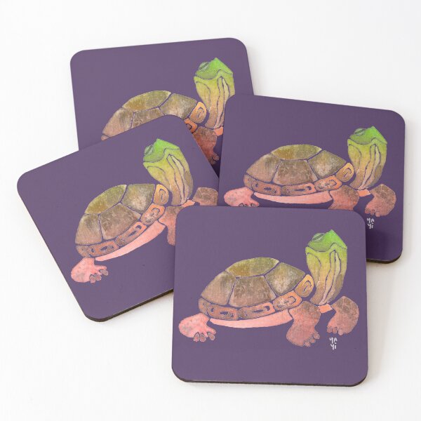 Item preview, Relaxed Rasta Turtle in Watercolor designed and sold by Yayilustra.