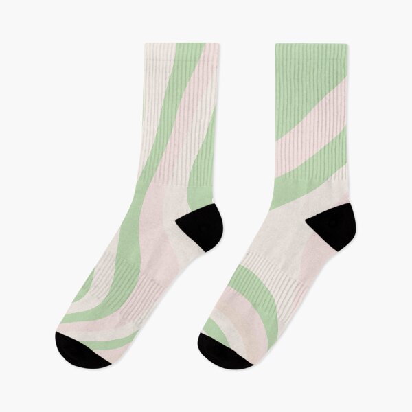 Item preview, Pastel Green, Pink and Peach Abstract Liquid Grooves  designed and sold by patternsoup.